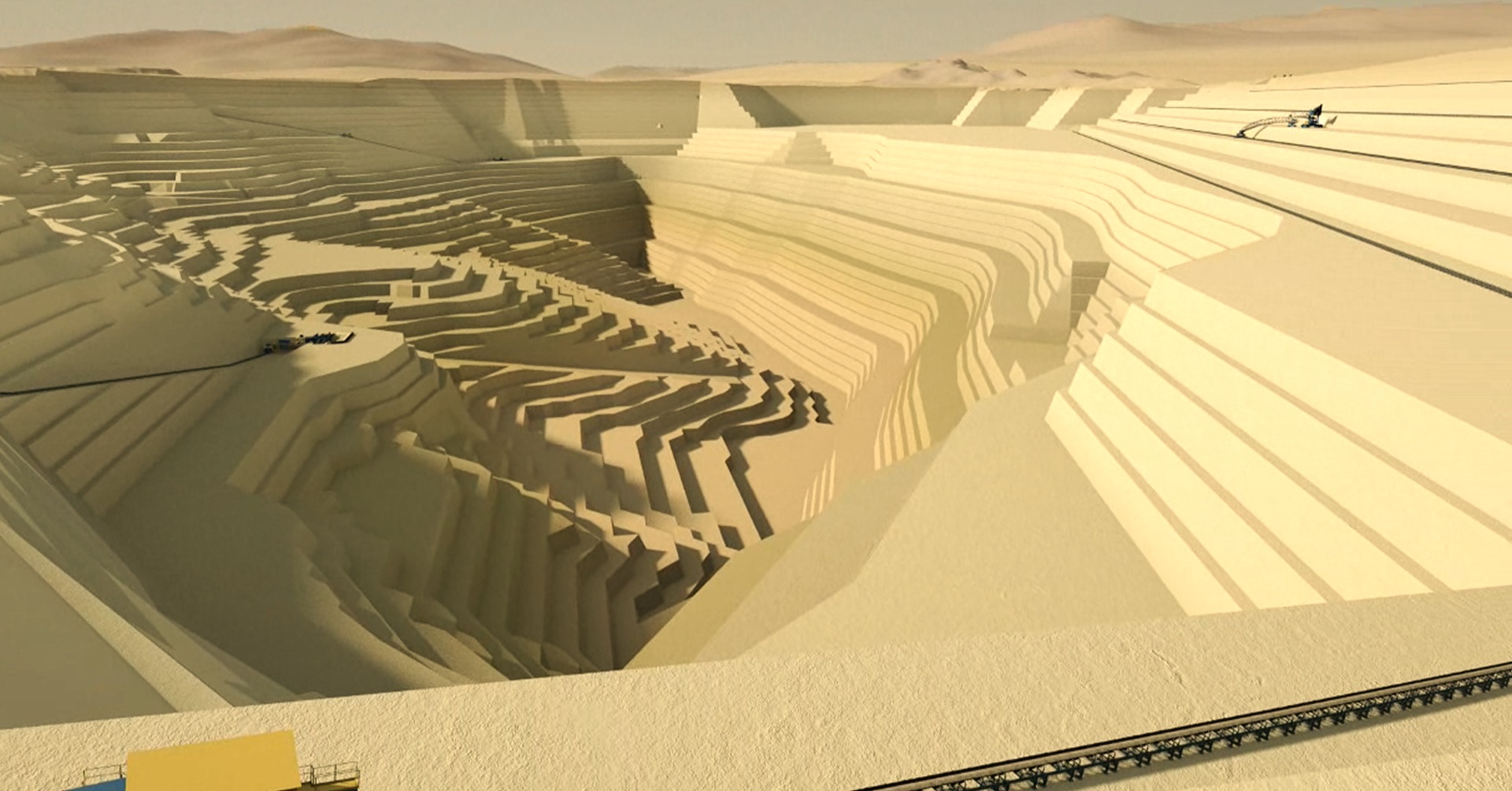 Open pit mine aerial panorama — MCI Mining Technology mine planning