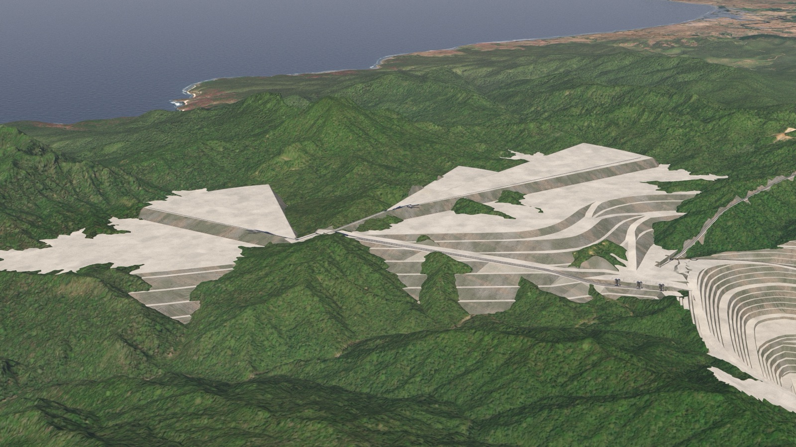 IPCC system for ore and waste — semi-mobile gyratory crushing station, 100 Mtpa